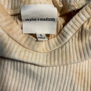 Skylar + Madison Beige Ribbed Top#5